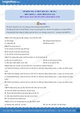 Đề kiểm tra 15 phút hk1 - đề số 4 Khoa học tự nhiên 6 có lời giải chi tiết